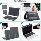 Mektron for MacBook Air 13 Case A1466/A1369 (2010-2017 Release), Snap-on Plastic Hard Shell Cover for MacBook Air 13.3 inch with Keyboard Cover,Garden Flowers