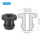 PATIKIL 7mm / 1/4 Inch Drill Hole,3/16 Inch ID Rubber Grommets, 15Pcs Top Hat Grommet for Wiring Eyelet Ring Gasket Automotive Firewall Cable Hole Plugs Wires Protection, Black