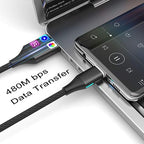 NetDot Gen10 2in1 Nylon Braided Magnetic Charging Cable Fast Charging and Data Transfer for Micro USB and USB C Android Smartphones (3.3ft / 3 Pack, Black)
