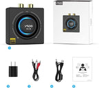 YMOO B06T3+ LDAC Bluetooth 5.2 Receiver for Home Stereo, Aptx SBC AAC Bluetooth Audio Adapter,30ms Low Latency, RCA 3.5mm Jack Aux HiFi for Speaker/Older Stereo/Amplifier from Phone/Tablet/Laptop