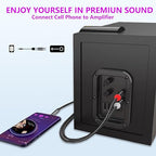 3.5mm to Dual 1/4 Adapter 1/8 to 6.35mm TS Mono Audio Cable Stereo Breakout Cord Y Splitter Compatible with iPhone, iPod, Computer Sound Card, Headphone, Speaker, Home Stereo System (6.6FT/Pack)
