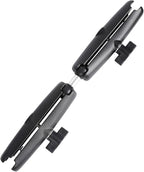 Dual Extension Double Socket Arm with 1" Double Ball Adapter Compatible with RAM B Size Mount and Other 1 inch Industry Standard Device, 360° Rotation Rod for Bike, Truck, Car (12.7" Length)