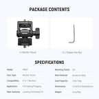 NEEWER Field Monitor Mount Monitor Holder with 1/4" Screw, 360° Swivel, 180° Tilt, Anti Twist Screw Compatible with Atomos Ninja 5" & 7" Camera Monitor Compatible with SmallRig Camera Cage, MA021