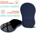 Ergonomic Mouse Pad Wrist Support with Memory Foam Massage Bulge, Carpal Tunnel Pain Relief Mousepad Wrist Rest for Mouse(12x8 inch, Dark Blue)