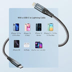 ohbox USB C to Lightning Cable 3Pack 6FT iPhone Fast Charger Cable USB-C iPhone Charging Cord Compatible with iPhone 14 13 13 Pro Max 12 12 Pro Max 11 XS XR X 8 iPad