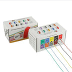BOJACK 28 AWG Flexible Silicone Wire Electric Wire Hook up Wire Kit 300V Cables with Plus 20 φ2mm Heat Shrink Tubings and a Mini Wire Stripper(5 Colors 32.81Ft Each Color, 28AWG)
