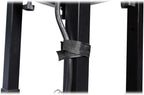 Rockville RTP82B 8 ft Adjustable Black Totem Moving Head Light Stand, Dual Scrims, Travel Bags, Speaker Mount, for DJs and Stage Lighting