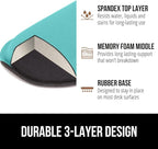 GORILLA GRIP Silky Gel Memory Foam Wrist Rest for Computer Keyboard, Mouse, Ergonomic Design for Typing Pain Relief, Desk Pads Support Hand, Arm, Mousepad Rests, Stain Resistant, 2 Piece Pad Turquoise