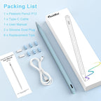 Pencil 2nd Generation for iPad 2018-2024 with Magnetic Wireless Charging Compatible with Apple iPad Pro 13”(M4)/12.9”/11”,iPad Air 6(M2)/5/4/3,iPad mini 7(A17 Pro)/6/5,iPad10/9/8/7/6 Blue