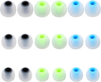 Earbud Replacement Tips Silicone Earbud Tips Eartips Fit Most in-Ear Earbuds(Inner Hole 3.8mm -5.1mm) Headphone Earbuds Rubber Tips 9 Pairs S M L