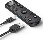 for Sony Camera Rechargeable Shutter Release, AODELAN Wireless Remote Control Zoom Focus Record Compatible with Sony ZV-E10,ZV-1F,ZV-1,A6400,A6700,A7C,A7III,A9,A9 II,DSC-RX0 II,Replace RMT-P1BT(Black)