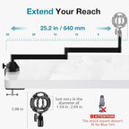 InnoGear Low Profile Mic Arm, 360° Rotatable Microphone Arm Stand Foldable Desk Mic Boom Arm for Fifine AM8 K669B Blue Yeti HyperX QuadCast SoloCast AT2020 and Other Mics