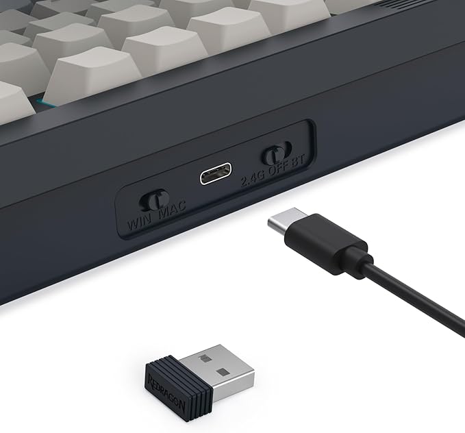 Redragon K729 PRO 80% Wireless Gasket RGB Gaming Keyboard, 3-Mode TKL Mechanical Keyboard w/Knob Control, Gradient PBT Keycaps, Hot-Swap South-Facing Socket & 5-Layer Dampener, Custom Silent Switch
