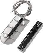 Magnetic Reed Switch Wired Surface Mount Normally Closed NC Contact Sensor Alarm Magnetic Door Switch with 2 Wires, Zinc Alloy Sliver, OC-60