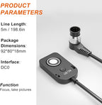 5M Extension Cord RC301-DC0 Remote Small Shutter Release Remote Control for nk D850 D810 D800E Z8 Z9 Push Button Extension Portable Small Release Key(RC301-DC0 NK 196.8in/5m)