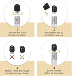 MECCANIXITY 40Pcs Replacement Stylus Pen Tips 10mm Conductive Capacitive Touch Screen Pens Tips Silicone Rubber, Black