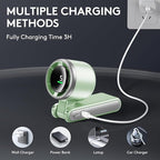 Portable Handheld Turbo Fan, 5 Gear Wind, Battery Operated, Up to 12 Working Hours, 3 IN 1 Hand Fan with Air Turbo Tech Cooling Fans for Outdoor Activities, Travel, Beach (Green)