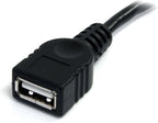 StarTech.com 3 ft Black USB 2.0 Extension Cable A to A - M/F - 3 ft USB A to A Cord (USBEXTAA3BK)