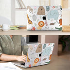 Compatible with 2025 2024-2022 MacBook Air 13 inch Case M4 A3240 M3 A3113 M2 A2681, Hard Shell&Keyboard Cover&Screen Film&Webcam Cover for New M4 Mac Air 13.6 inch with Touch ID, Cute Animal