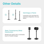 Speaker Stand Compatible with SONOS Era 300 and Era 100, Height Adjustable up to 42.6'', Floor Stand with Cable Management, Speaker Mount, Black, 1 Pack