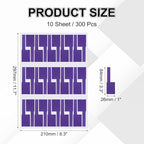 uxcell 300 Pcs Cable Labels, Waterproof Wire Cord Labels Tags, Cord Organizer Management Tags for Charger Cable Organizer Wire Markers Printer and Handwriting, Purple
