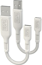 BLACK+DECKER USB C to USB Adapter [2 Pack], Type C Female to USBA Male OTG Cable USBA to USBC Adapter Apple Compatible with MacBook Pro/Air, iPhone 16/15 Series, Samsung Galaxy S24/S23/S22, White