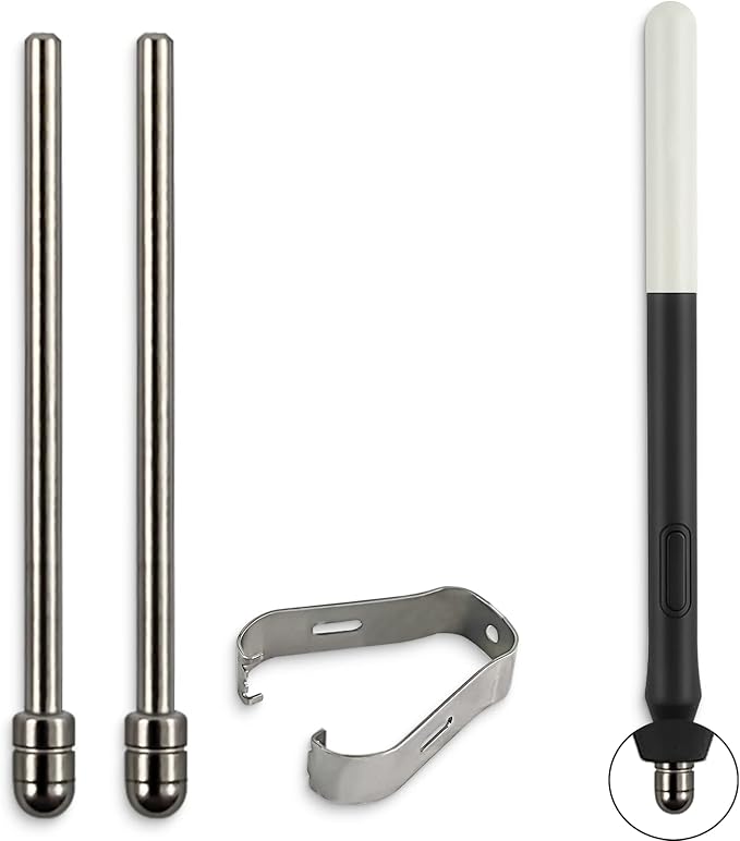 No Worn Out Titanium Alloy Fine Pencil Nibs Compatible with Wacom One Creative Pen, Replacement Hard Refill Tips fits for WACOM ONE DTC133W0A /Galaxy Tab S8 S7 Stylus,2 Pcs