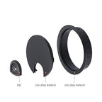 2 Pack Desk Grommet 3-1/8 Inch 80mm, Zinc Alloy Computer Desk Wire Hole Cover, Office Desktop Cord Cable Hole Metal Ring, Black