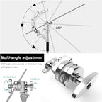 Heavy Duty C Stand 10.8ft/330cm with Holding Arm Carry Bag Sandbag 3*Clip 2*Grip Head Stainless Steel Photography Light Stand C-Stand Sturdy for Photography Studio Video Monolight Softbox Shooting
