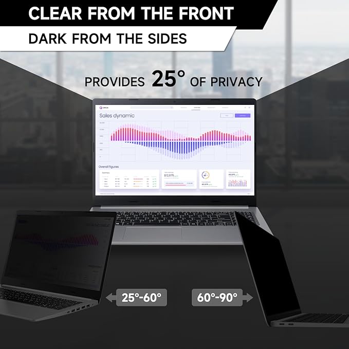 2 Pack (1920x1080) Display 14 Inch Laptop Privacy Screen 16:9, Anti Blue Light Glare & Anti Scratch Computer Privacy Shield, Not for 14" with 1920x1200 Resolution Laptop