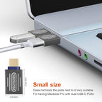 4-Pack USB C to USB Adapter [Gold-Plated],Type-C Male to USB 3.0 Female Adapter,Thunderbolt 3/4 to USB OTG Adapter for MacBook Pro 2020,iPad Pro 2020,MacBook Air 2020 and More Type C Devices (Grey)
