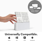 Macally Bluetooth Number Pad for Laptop - Rechargeable Wireless Numeric Keypad - Slim 35 Key Wireless Number Pad for Data Entry, 10 Key Numpad Compatible with Mac, MacBook, iPad, PC Desktop, Windows