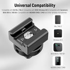 NEEWER Cold Shoe Mount Adapter Compatible with DJI Mic 2 Rode Wireless GO II Hollyland Saramonic NEEWER Wireless Mini Microphone, Anti Interference Offset Contact Design for Speedlite Flash, UA079