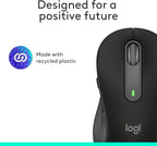 Logitech Wireless Mouse Signature M650 L Full Size - Large Hands, 2-Year Battery, Silent Clicks, Customizable Buttons, Bluetooth, PC/Mac/Chromebook - Black, Right-Handed, Large