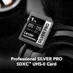 Lexar 1TB Professional Silver PRO SD Card, UHS-II, C10, U3, V60, Full HD, 4K, Up To 280MB/s Read SDXC Memory Card, For Professional Photographer, Videographer, Enthusiast (LSDSIPR001T-BNNNG)