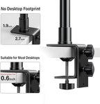 2-Pack Camera Desk Mount Stand with 1/4" Ball Head and Cold Shoe Mount Adapter,12.9-22" Tabletop Mounts Stand, Adjustable Aluminum Desktop Light Stand, for DSLR Camera, Ring Light, Video Light