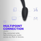 Raycon Open Headphones – Lightweight Wireless Over-Ear Design with Immersive Sound Quality, Long Battery Life, and Comfortable Fit for All-Day Wear - (Black)
