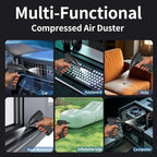 Compressed Air Duster Kit 130,000 RPM Electric Air Duster 4-Gear Adjustable Cordless Air Blower Rechargeable for Computer, Keyboard, House, Outdoor and Car