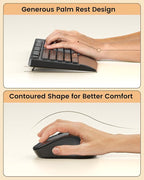 seenda Bluetooth Keyboard and Mouse, COE200 USB + Bluetooth Multi Device, Ergonomic Keyboard Mouse Set, Full-Size Wireless Combo Compatible for Mac OS/Windows PCs Computers Laptops MacBooks - Black