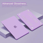 CISSOOK Compatible with MacBook Air 13.6 inch Case A3240 A2681 A3113 2022 2023 2024 2025 Release, Plastic Hard Shell Case USB 3.0 Adapter for MacBook Air 13 inch M2 M3 M4 Chip, Frosted Purple