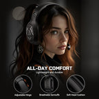 EKSA 2.4GHz Wireless Gaming Headset with Noise Canceling Microphone for PS5, PC, PS4 Bluetooth Gaming Headphones with USB & Type-C Connector, 52Hrs Battery PC Headset for Switch, Laptop, Mobile, Mac
