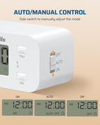 DEWENWILS 24 Hour Programmable Digital Timer Outlet, Timers for Electrical Outlets, Light Timer for Indoor Lamp Fan Aquarium, 1 Grounded Outlet, 125V/15A/1000W, 3 Prong, 1/2 HP, 1 Pack