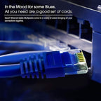 GearIT 50-Pack, Cat5e Ethernet Patch Cable 1 Foot - Snagless RJ45 Computer LAN Network Cord, Blue - Compatible with 48 Port Switch POE Rackmount 48port Gigabit