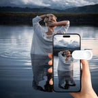 Mirror Effect Lens - Capture Stunning Reflections Instantly, Smartphone Camera Mirror Reflection Clip Kit, Mirror for Phone to Use Back Camera, for Travel Photography (White)
