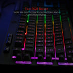 Redragon K512 Shiva RGB Backlit Membrane Gaming Keyboard with Multimedia Keys, Linear Mechanical-Feel Switch, 6 Extra On-Board Macro Keys, Dedicated Media Control, Detachable Wrist Rest