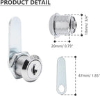 Uenhoy 6 Pack Cam Locks, Keyed Alike - 3/4" (20mm) Set for Drawers, Mailbox, Tool Box, RV, File Cabinet Locks with Keys