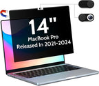 Magnetic Privacy Screen for MacBook Pro 14 Inch (2021-2024, M1, M2, M3, M4), Removable Matte Blue Light Glare Filter for Mac Pro 14.2" Laptop Computer