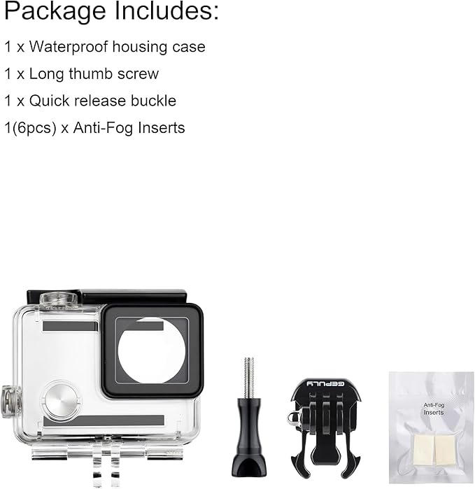 Waterproof Housing Case for GoPro Hero 4 Black, Hero 4 Silver, Hero 3+, Hero 3 Underwater Photography - Waterproof Up to 131 ft (40M) - with Quick Release Mount, Thumb Screw