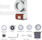 Harlowe RGBCW Photography Lighting 5W Mini Studio Light for Video Recording, Photography and Streaming, 1700K-10000K CRI/TLCI 96+, IP54, App Control, Iris 5 Spectra Creator Kit
