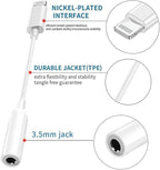 Apple MFi Certified 2 Pack Lightning to 3.5mm Headphone Aux Audio Jack Adapter, iPhone Dongle Cable Earphones Headphones Converter Compatible with iPhone 13 12 11 Pro X XR XS Max 8 7 (3)